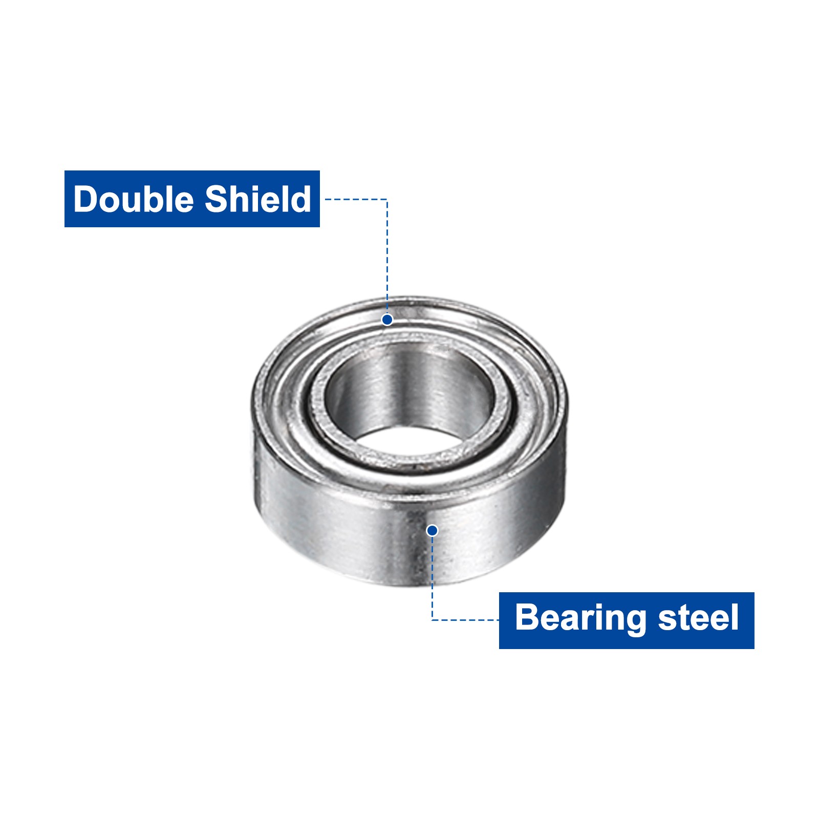 12Pcs MR84ZZ Deep Groove Ball Bearings, 4mm ID 8mm OD 3mm Width Bearing