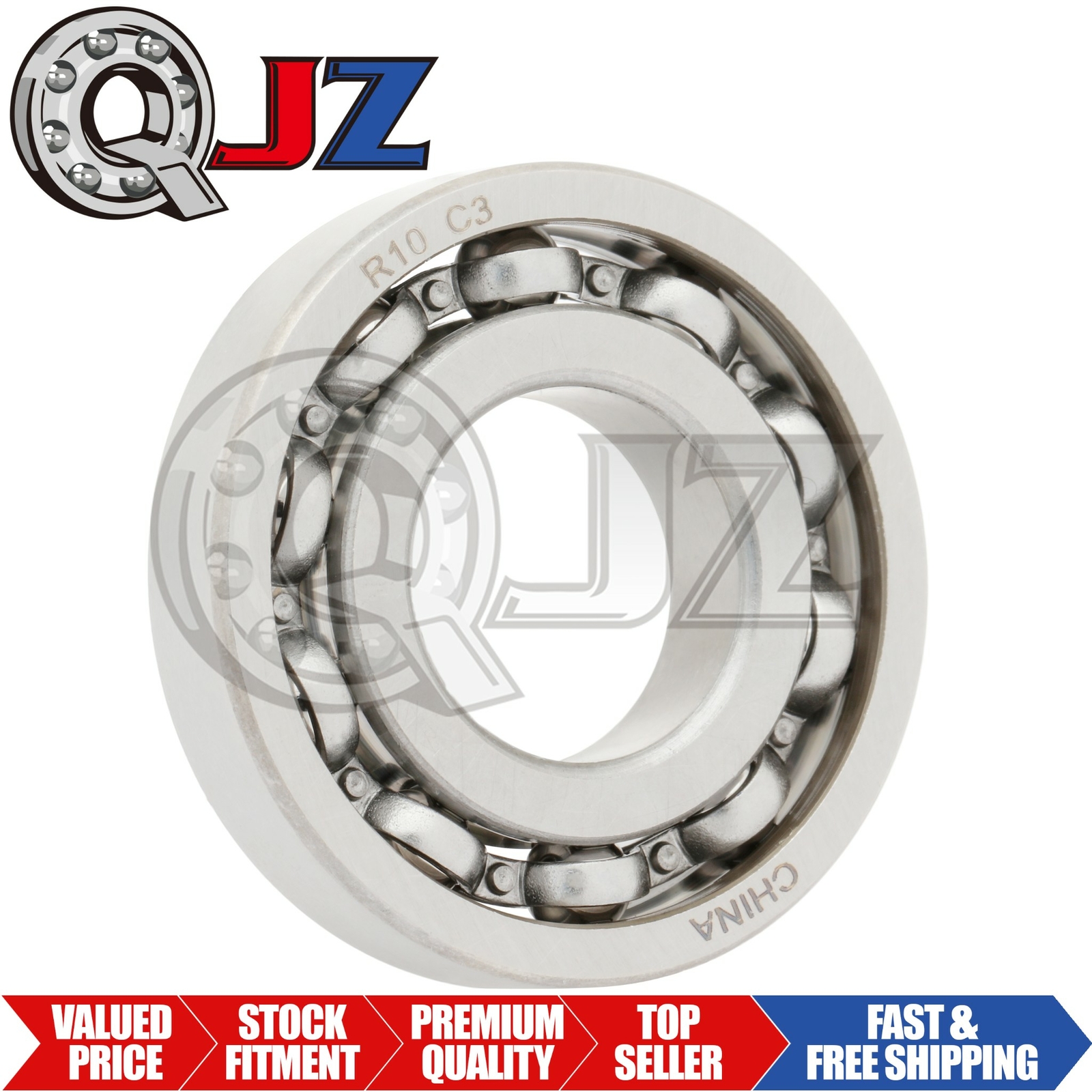 [1-Pack] R10-OPEN Radial/Deep Groove Ball Bearing 0.625in x 1.375in x 0.340in