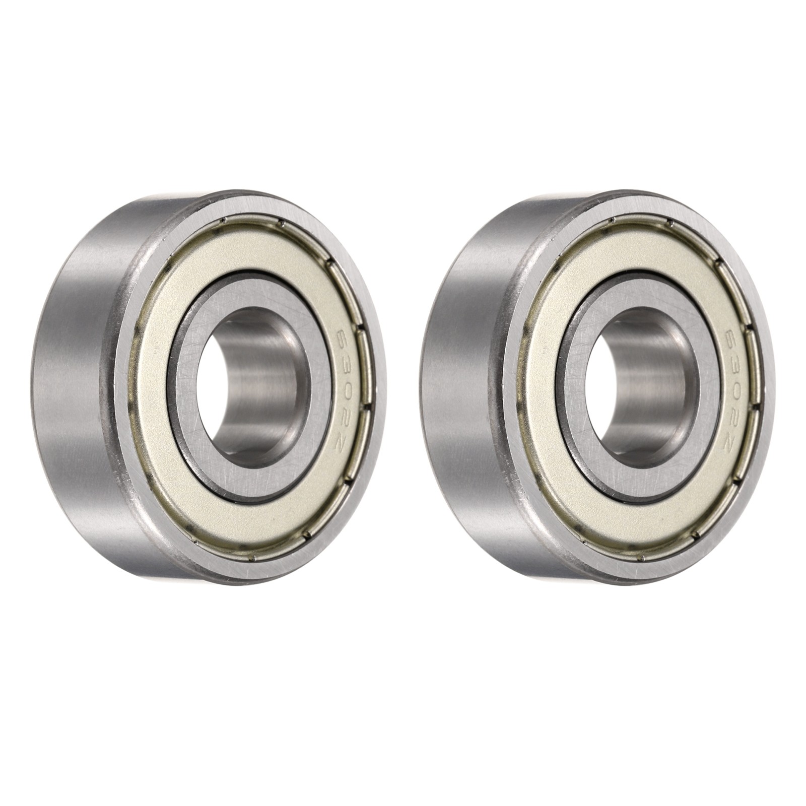 2pcs 6302ZZ Ball Bearing 15x42x13mm, Chrome Steel Shielded, P6 (ABEC 3)