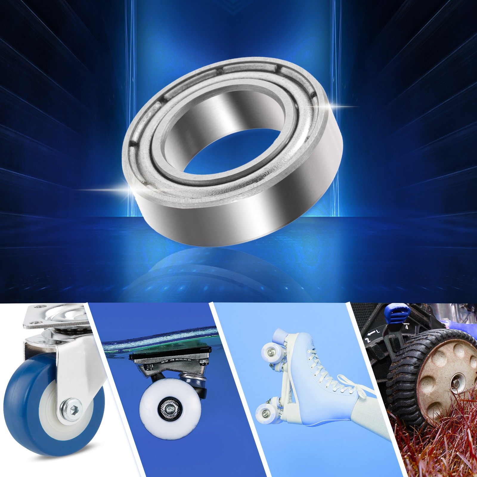 10 Pcs 8x14x4mm Car Double Metal Shield MR148ZZ Car Deep Groove Ball Bearings