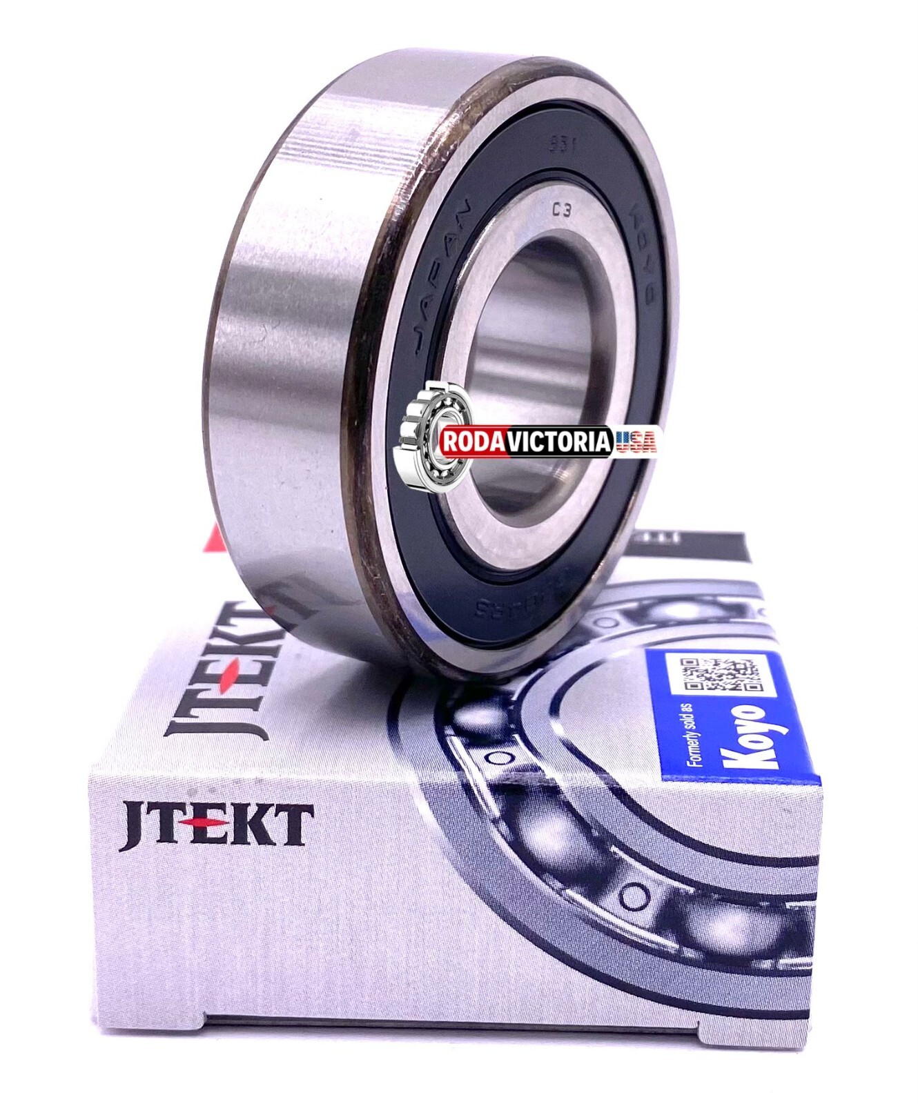 KOYO JAPAN 6204 2RS C3 DEEP GROOVE BALL BEARING, RUBBER SEALED 20x47x14mm