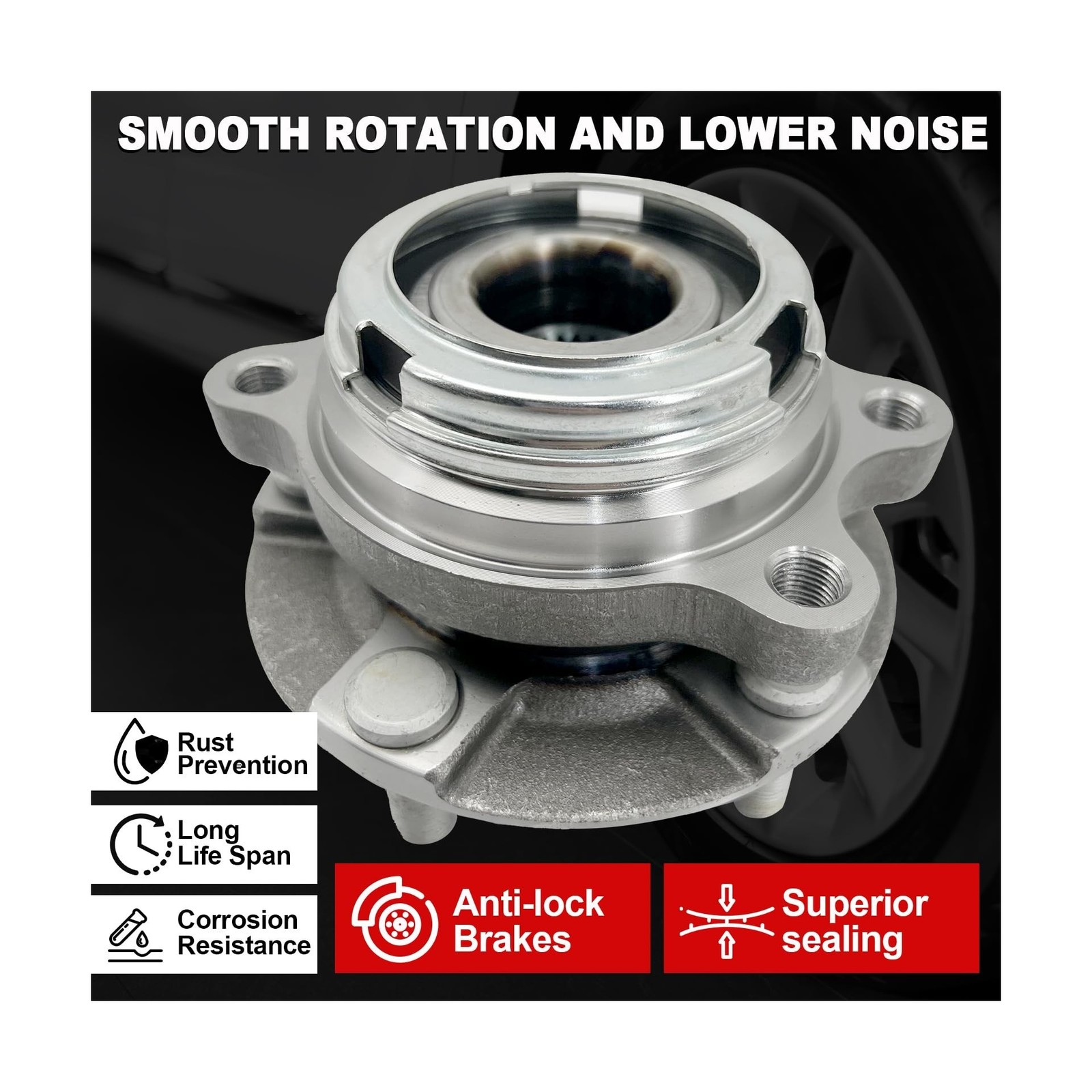 Pair 513294 Front Wheel Bearing Hub Assembly Compatible with Nissan Altima 20…