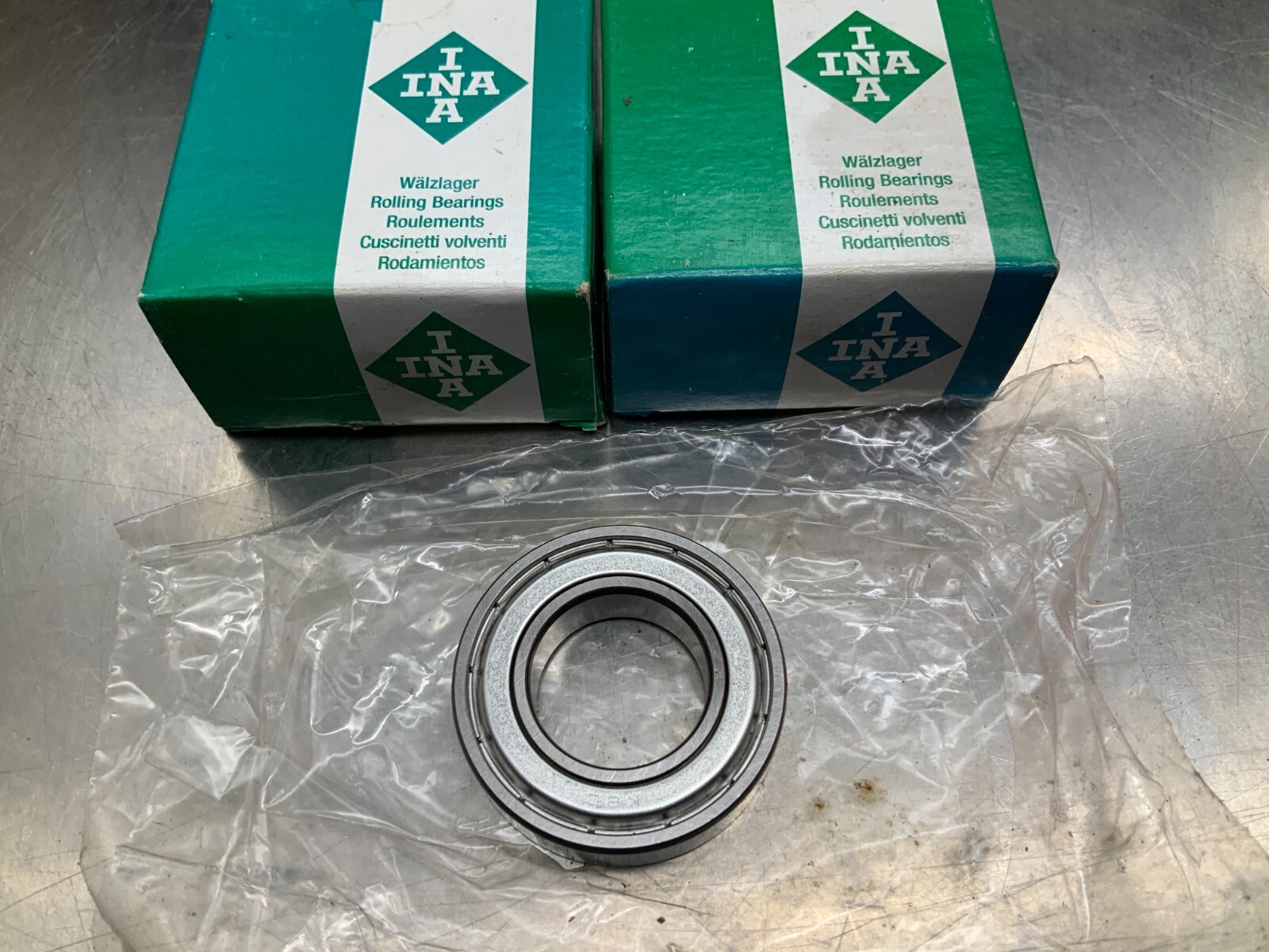 (2) INA 6005ZZ Single Row Ball Bearing 25 x 47 x 12mm