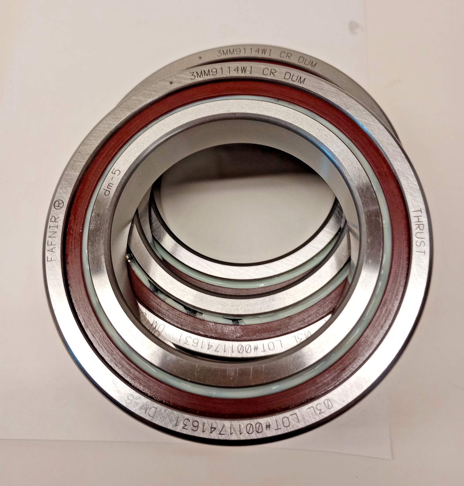 Fafnir 3MM9114WI-CR-DUM x 3 Used Precision Bearing (Set of 3) 70 x 110 x 20mm