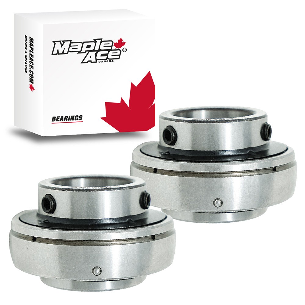 UC205-16 Insert Bearing 1″ Bore, Spherical OD, Set Screws, Lube Hole (Qty 2)