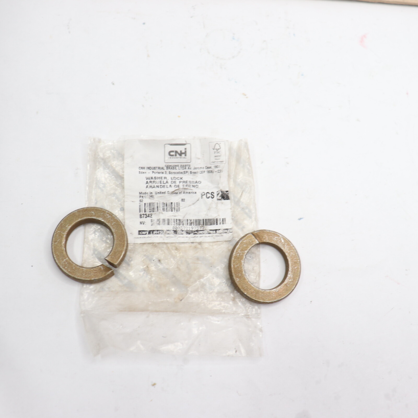 (2-Pk) CNH Bearing Washer 25.48mm ID x 42.06mm OD x 6.35mm Thk 87342